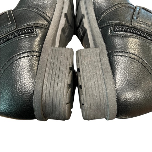 Clarks Riddle Avant Women’s Black Moto Boots Size 8.5 M 1” heel, Inside Zipper. - Picture 7 of 14